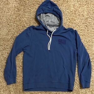 Vineyard Vines Navy Blue Hooded Pullover with Gray Lined Hood